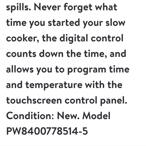 ❤️ New Pioneer Woman Linen Speckle 6Qt Slow Cooker - Picture 3 of 8